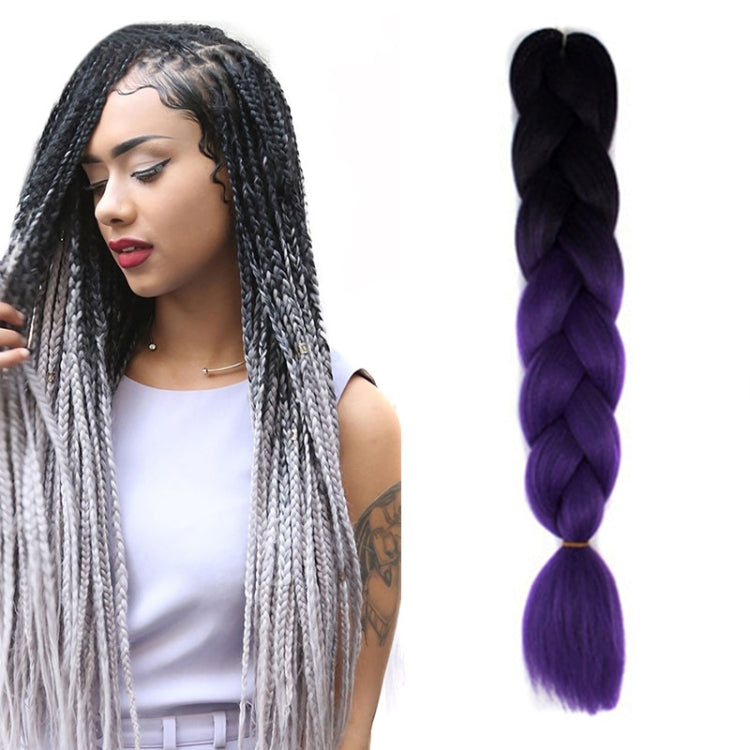แฟชั่นสีไล่โทนสีบุคคลวิกผมถักเปียไฟเบอร์เคมี Braids ใหญ่ ความยาว: 60 ซม. (18 น้ำเงิน + ฟ้า), 01, 02, 03, 06, 08, 15, 16, 17, 18, 26, 27, 28, 29, 54, 59