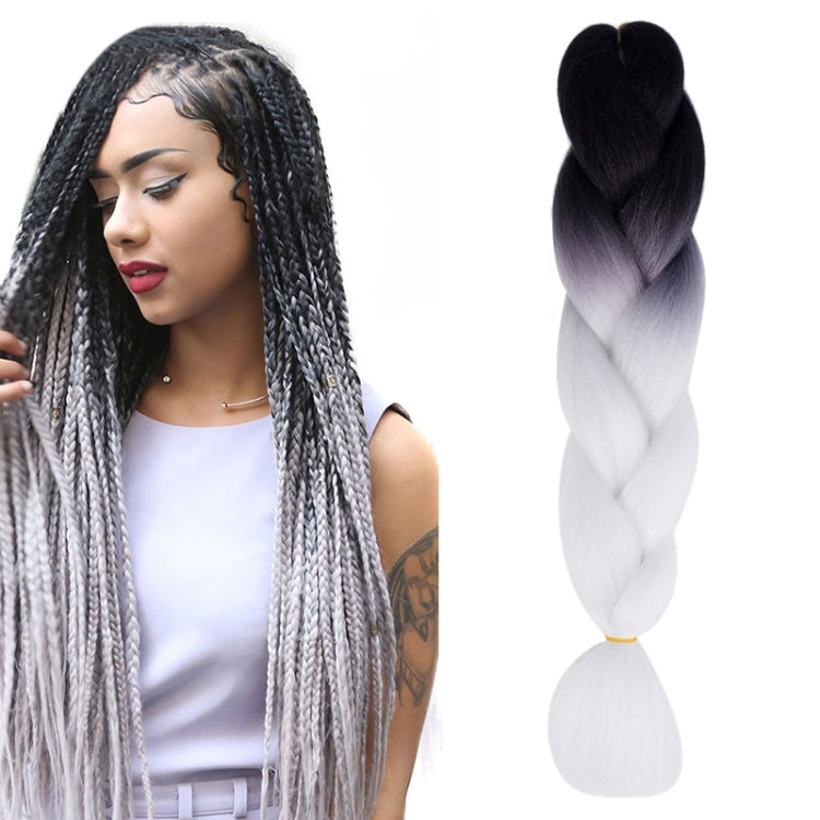 แฟชั่นสีไล่โทนสีบุคคลวิกผมถักเปียไฟเบอร์เคมี Braids ใหญ่ ความยาว: 60 ซม. (18 น้ำเงิน + ฟ้า), 01, 02, 03, 06, 08, 15, 16, 17, 18, 26, 27, 28, 29, 54, 59