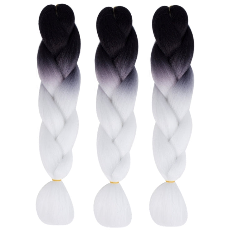 แฟชั่นสีไล่โทนสีแต่ละวิกผมถักเปียไฟเบอร์เคมี Braids ใหญ่จัดส่งสีแบบสุ่ม ความยาว: 60 ซม, Random Color Delivery