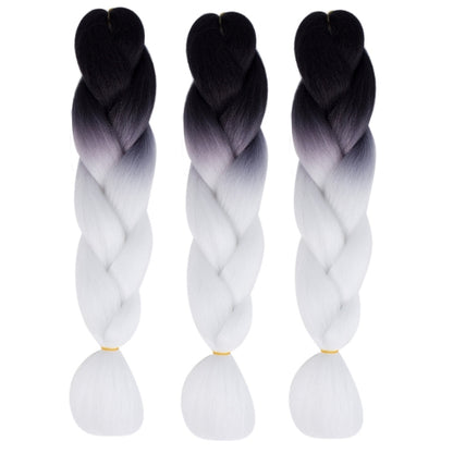 แฟชั่นสีไล่โทนสีแต่ละวิกผมถักเปียไฟเบอร์เคมี Braids ใหญ่จัดส่งสีแบบสุ่ม ความยาว: 60 ซม, Random Color Delivery