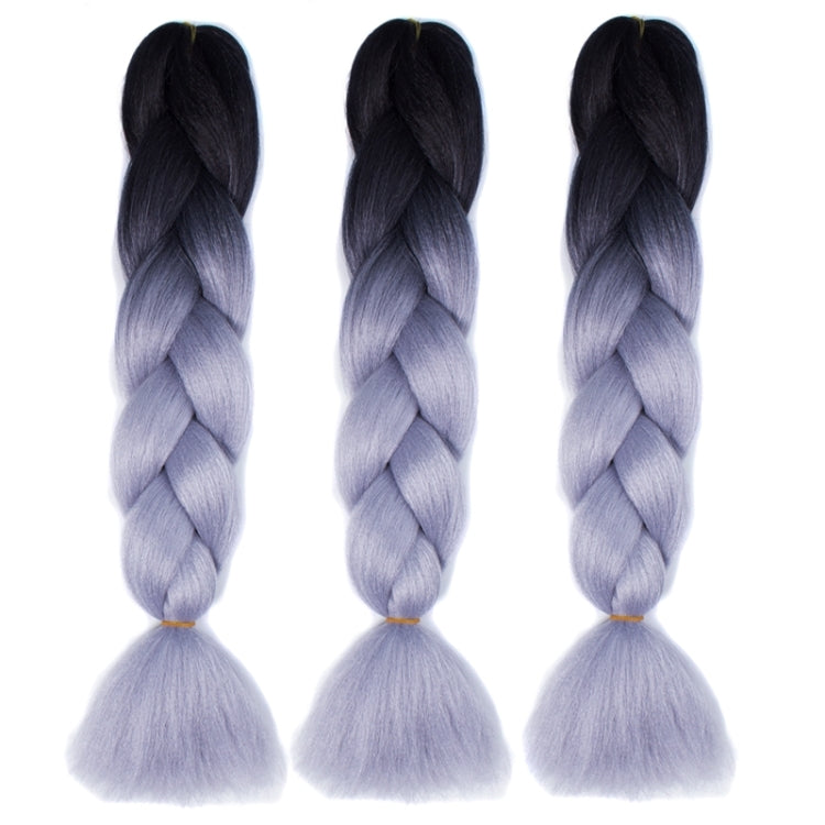 แฟชั่นสีไล่โทนสีแต่ละวิกผมถักเปียไฟเบอร์เคมี Braids ใหญ่จัดส่งสีแบบสุ่ม ความยาว: 60 ซม, Random Color Delivery