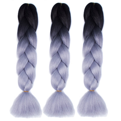 แฟชั่นสีไล่โทนสีแต่ละวิกผมถักเปียไฟเบอร์เคมี Braids ใหญ่จัดส่งสีแบบสุ่ม ความยาว: 60 ซม, Random Color Delivery