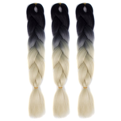 แฟชั่นสีไล่โทนสีแต่ละวิกผมถักเปียไฟเบอร์เคมี Braids ใหญ่จัดส่งสีแบบสุ่ม ความยาว: 60 ซม, Random Color Delivery