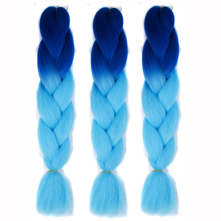 แฟชั่นสีไล่โทนสีแต่ละวิกผมถักเปียไฟเบอร์เคมี Braids ใหญ่จัดส่งสีแบบสุ่ม ความยาว: 60 ซม, Random Color Delivery