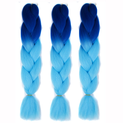 แฟชั่นสีไล่โทนสีแต่ละวิกผมถักเปียไฟเบอร์เคมี Braids ใหญ่จัดส่งสีแบบสุ่ม ความยาว: 60 ซม, Random Color Delivery