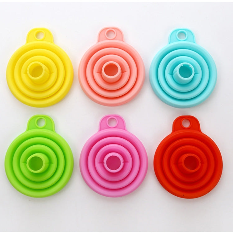 กรวยยืดไสลด์แบบพับได้ซิลิโคนขนาดเล็กจัดส่งสีแบบสุ่ม, Random Color Delivery
