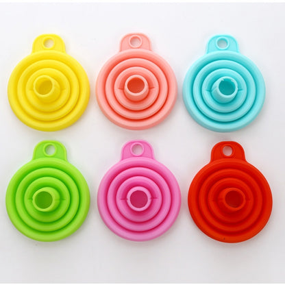 กรวยยืดไสลด์แบบพับได้ซิลิโคนขนาดเล็กจัดส่งสีแบบสุ่ม, Random Color Delivery