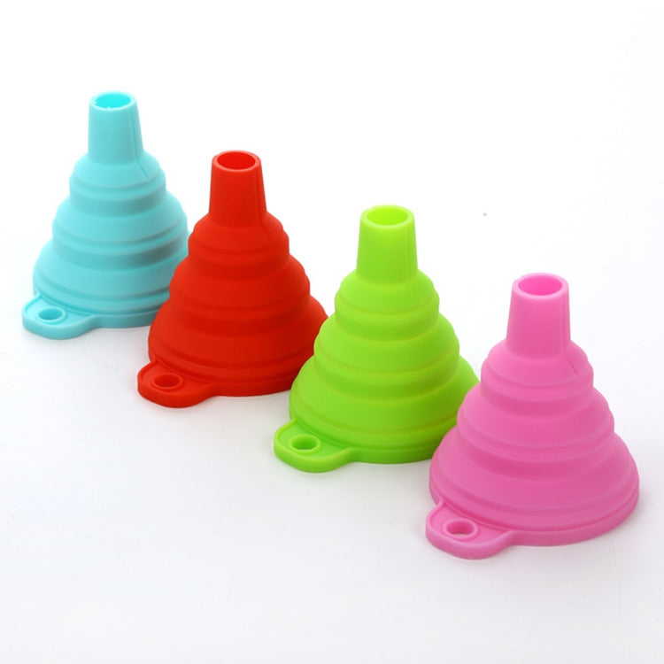 กรวยยืดไสลด์แบบพับได้ซิลิโคนขนาดเล็กจัดส่งสีแบบสุ่ม, Random Color Delivery