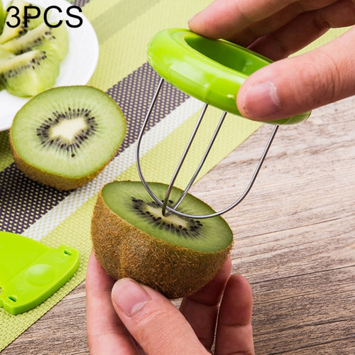 3 ชิ้นแบบพกพาและพิเศษ ABS + สแตนเลสผลไม้กีวีปอก, การจัดส่งสีสุ่ม, 3 PCS   Kiwi Fruit Peeler 2