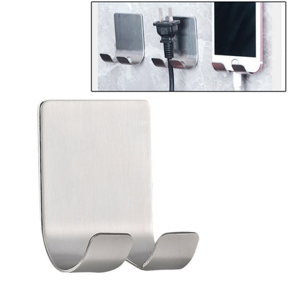 ตะขอแขวนสายไฟสแตนเลสห้องน้ำชั้นเก็บของแบบไม่เจาะรูขนาด: 61x45 มม, Stainless Steel Plug Power Cord Hook