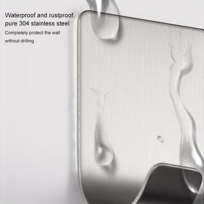 ตะขอแขวนสายไฟสแตนเลสห้องน้ำชั้นเก็บของแบบไม่เจาะรูขนาด: 61x45 มม, Stainless Steel Plug Power Cord Hook