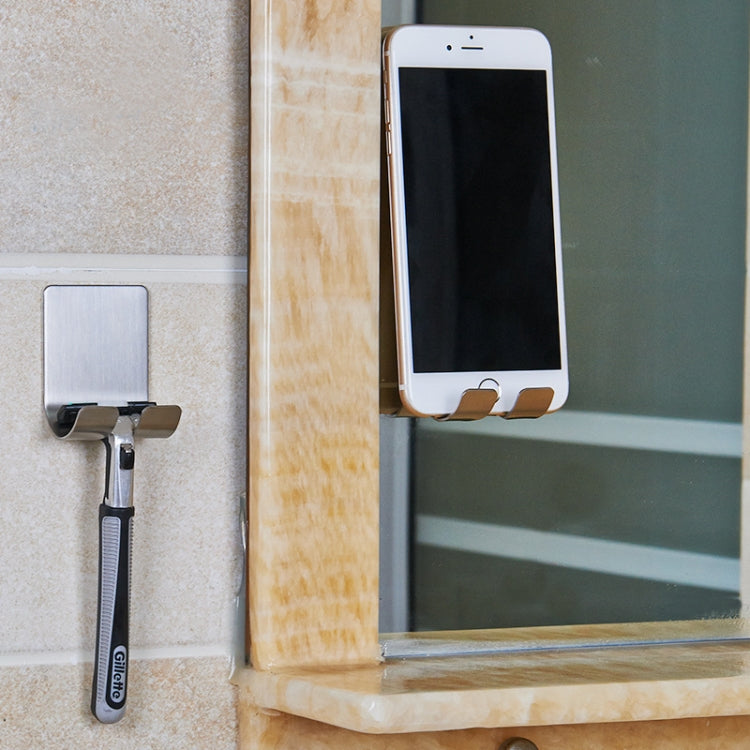 ตะขอแขวนสายไฟสแตนเลสห้องน้ำชั้นเก็บของแบบไม่เจาะรูขนาด: 61x45 มม, Stainless Steel Plug Power Cord Hook