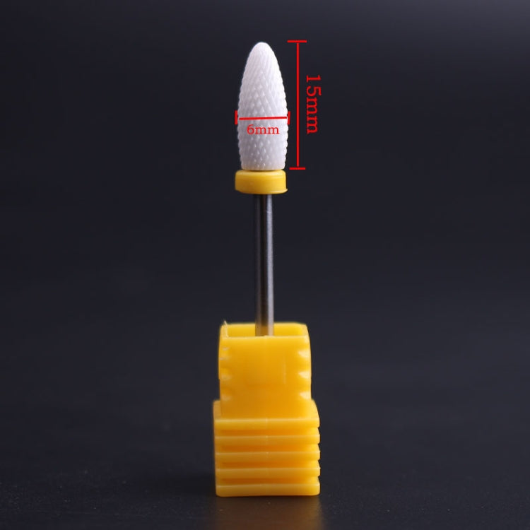 หัวเจียรไฟฟ้าทรงกระบอกทรงข้าวโพดเล็บเซรามิกขนาด: 49 * 6 มม, Size: 49*6mm