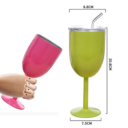ใหม่แฟชั่นสแตนเลสสูญญากาศถ้วยไวน์แดงค็อกเทล Goblet ของขวัญสร้างสรรค์