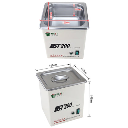 BEST-200 เครื่องทำความสะอาดอัลตราโซนิกสแตนเลส 1.5 ลิตร (แรงดันไฟฟ้า 220V), BEST-200 1.5L
