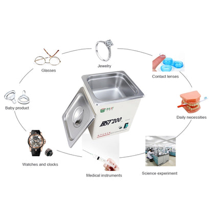 BEST-200 เครื่องทำความสะอาดอัลตราโซนิกสแตนเลส 1.5 ลิตร (แรงดันไฟฟ้า 220V), BEST-200 1.5L