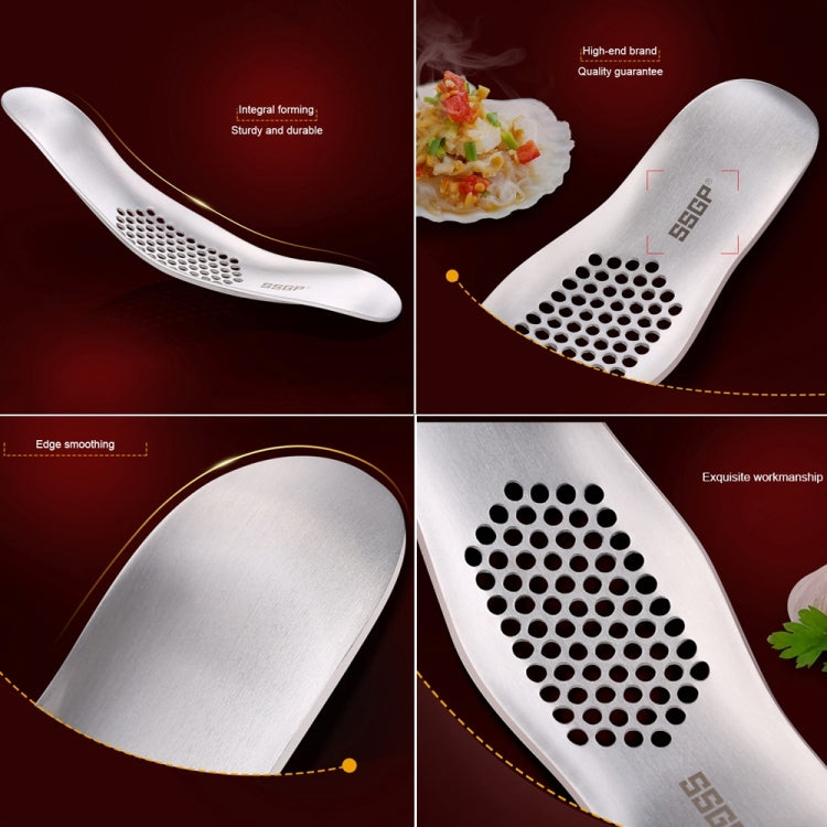 SSGP ครัวเครื่องมือคู่มือ 304 สแตนเลสแปรงเนื้อกระเทียม Presser, 304 Stainless Steel Garlic Crusher