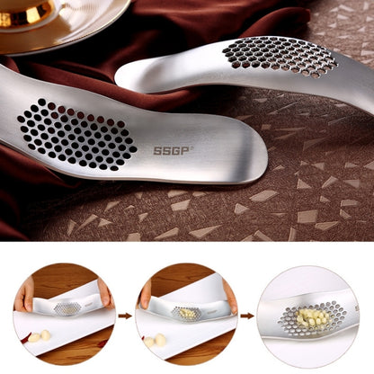 SSGP ครัวเครื่องมือคู่มือ 304 สแตนเลสแปรงเนื้อกระเทียม Presser, 304 Stainless Steel Garlic Crusher