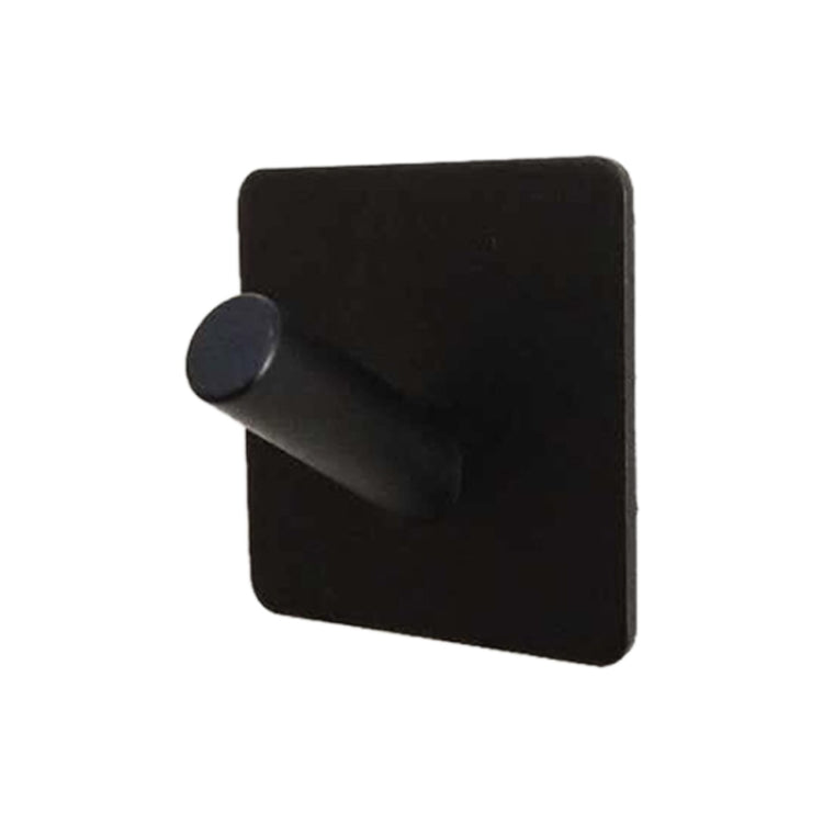 สแตนเลสสีดำเฉียงตะขอห้องน้ำชั้นวางเสื้อแบบไม่เจาะรู, Black Oblique Hook