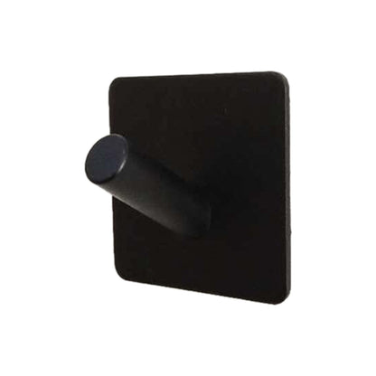 สแตนเลสสีดำเฉียงตะขอห้องน้ำชั้นวางเสื้อแบบไม่เจาะรู, Black Oblique Hook