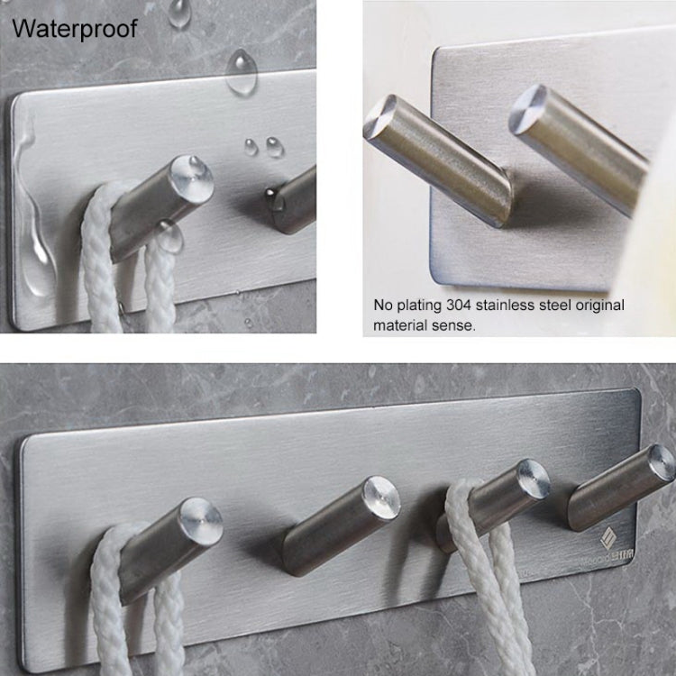 สแตนเลสสี่แถวเฉียง เบ็ด ห้องน้ำ ราวแขวนเสื้อผ้าแบบไม่มีรูพรุน, Four Oblique Row Hook