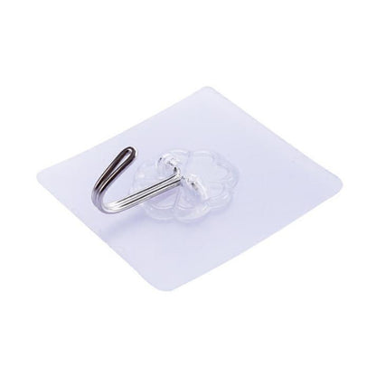 100 ชิ้นครัวห้องน้ำแขวนผนังใสไม่ทำเครื่องหมายกาวตะขอ, Non-marking Glue Hook