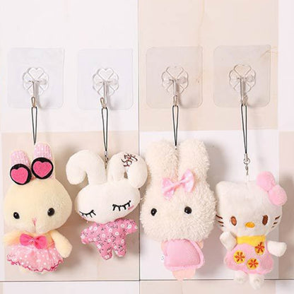 100 ชิ้นครัวห้องน้ำแขวนผนังใสไม่ทำเครื่องหมายกาวตะขอ, Non-marking Glue Hook