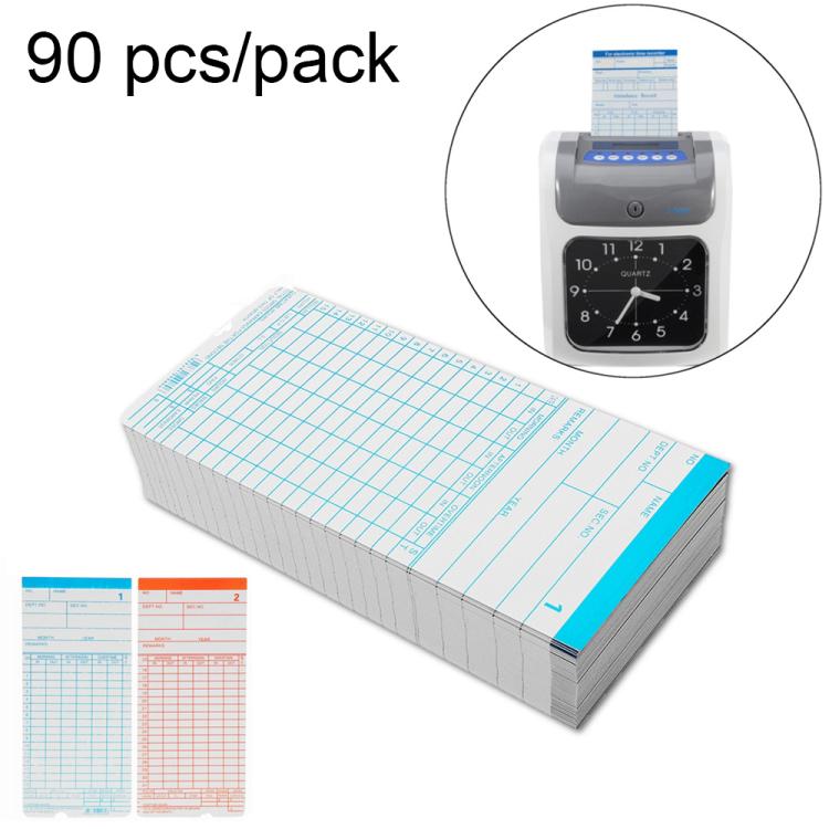 บัตรลงเวลากระดาษ 100 ชิ้น, Paper Time Card