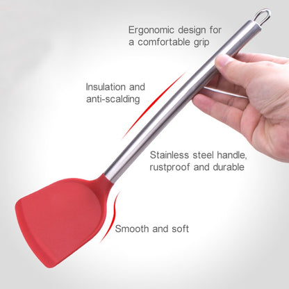 kn605 สแตนเลสจับซิลิโคน Slice ทนต่ออุณหภูมิสูง Slice ทำอาหาร, Black, Grey, Red