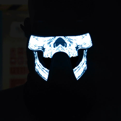 FG-MA-023 หน้ากากฮาโลวีนควบคุมเสียง LED Light Light Terror หน้ากากคอสเพลย์, FG-MA-023