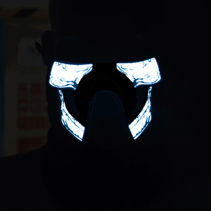 FG-MA-023 หน้ากากฮาโลวีนควบคุมเสียง LED Light Light Terror หน้ากากคอสเพลย์, FG-MA-023