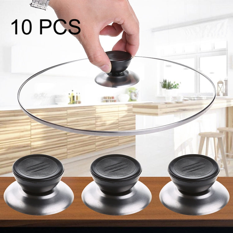 12 ชิ้นครัวสากลเปลี่ยนหม้อปกจับลูกบิดพลาสติกแบบวงกลม, Pot Cover Plastic Knob