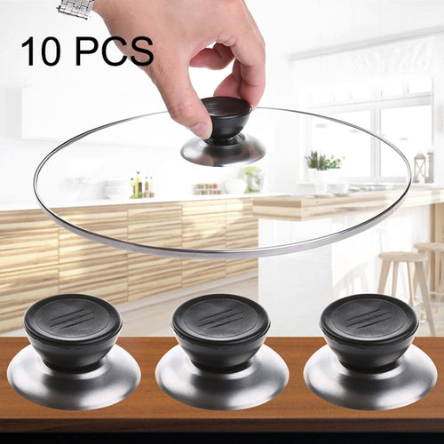 12 ชิ้นครัวสากลเปลี่ยนหม้อปกจับลูกบิดพลาสติกแบบวงกลม, Pot Cover Plastic Knob