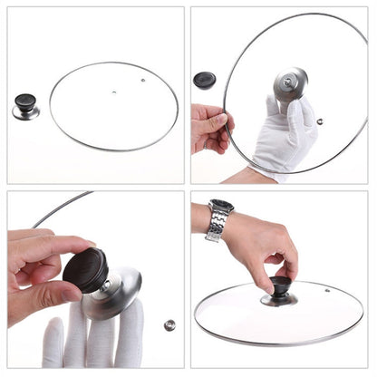 12 ชิ้นครัวสากลเปลี่ยนหม้อปกจับลูกบิดพลาสติกแบบวงกลม, Pot Cover Plastic Knob
