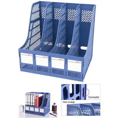 Deli 4 ส่วนโต๊ะOrganizerอุปกรณ์สำนักงานเดสก์ท็อปTabletop Sorterชั้นวาง