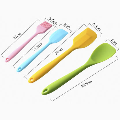kn607 ชุดเครื่องมือครัวซิลิโคนสีสันสดใส 10 in 1, kn607