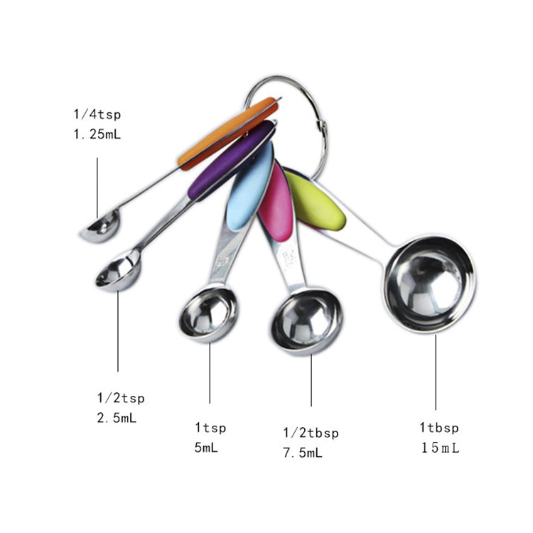 Kn650 10 in 1 สแตนเลสสีดำช้อนตวงแม่พิมพ์เค้กเบเกอรี่ชุดเครื่องมือ, 10 in 1 Measuring Spoon(Black)