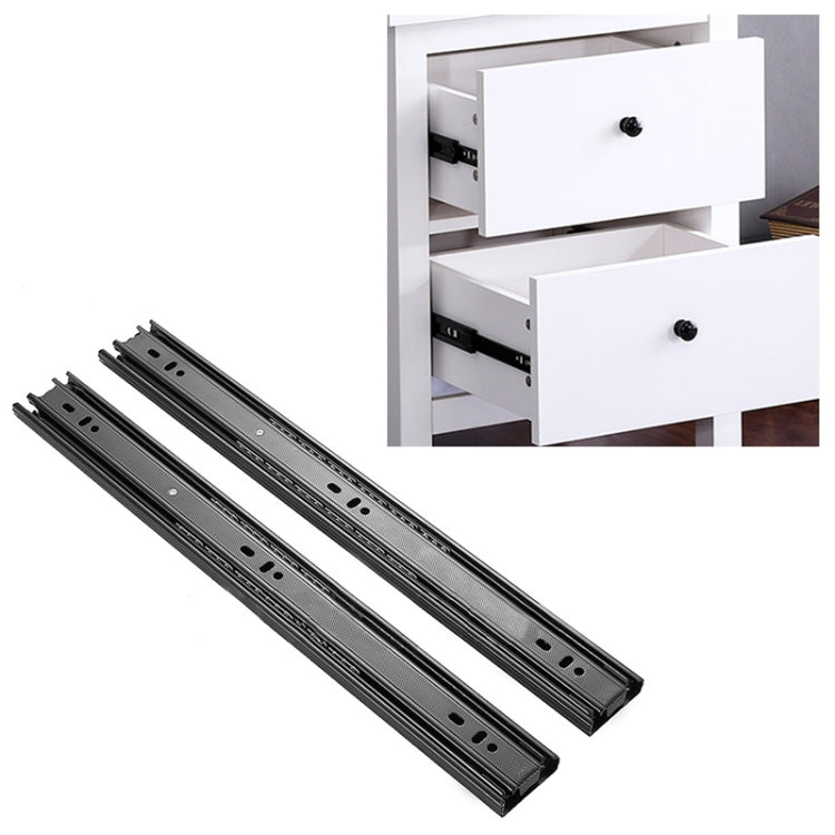20 นิ้ว 3 ส่วน Mute เหล็กรีดเย็นเลื่อนลิ้นชักสไลด์ Ball Slide Rail ความยาว: 50 ซม., 20 inches (Cold Rolled Steel)