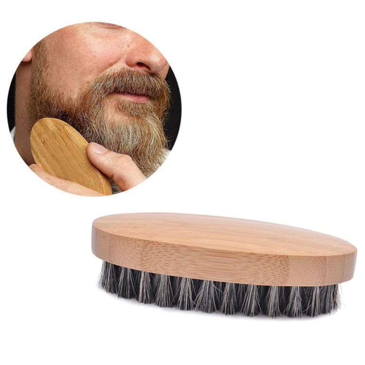 ผู้ชายเคราดูแลแปรงไม้เนื้อแข็งจับหวีขนหมูป่า, Boar Bristle Comb