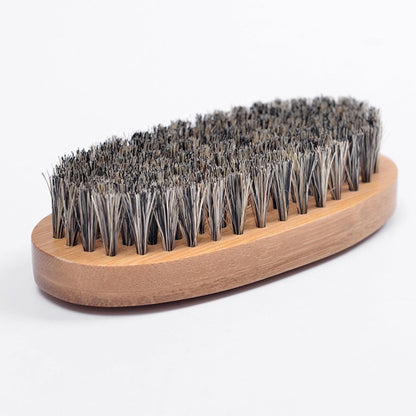 ผู้ชายเคราดูแลแปรงไม้เนื้อแข็งจับหวีขนหมูป่า, Boar Bristle Comb