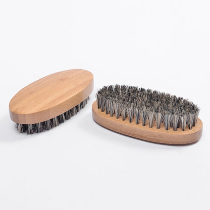 ผู้ชายเคราดูแลแปรงไม้เนื้อแข็งจับหวีขนหมูป่า, Boar Bristle Comb