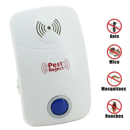 เครื่องกำจัดแมลงและสัตว์รบกวนด้วยคลื่นอัลตราโซนิกอิเล็กทรอนิกส์พร้อมไฟ LED, ปลั๊ก UK, AC90V-250V, UK Plug