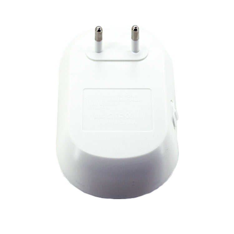 อิเล็กทรอนิกส์อัลตราโซนิกยุงหนูเครื่องไล่สัตว์รบกวนพร้อมไฟ LED, ปลั๊ก EU AC90V-250V (สีขาว + น้ำเงิน), EU Plug