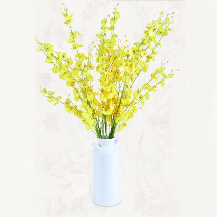 หน้าแรกงานแต่งงานตกแต่งผ้าไหมกล้วยไม้ DIY ประดิษฐ์ดอกไม้ Phalaenopsis ช่อดอกไม้, การจัดส่งสีสุ่ม, 5 Heads/Bouquet