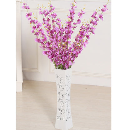 หน้าแรกงานแต่งงานตกแต่งผ้าไหมกล้วยไม้ DIY ประดิษฐ์ดอกไม้ Phalaenopsis ช่อดอกไม้, การจัดส่งสีสุ่ม, 5 Heads/Bouquet