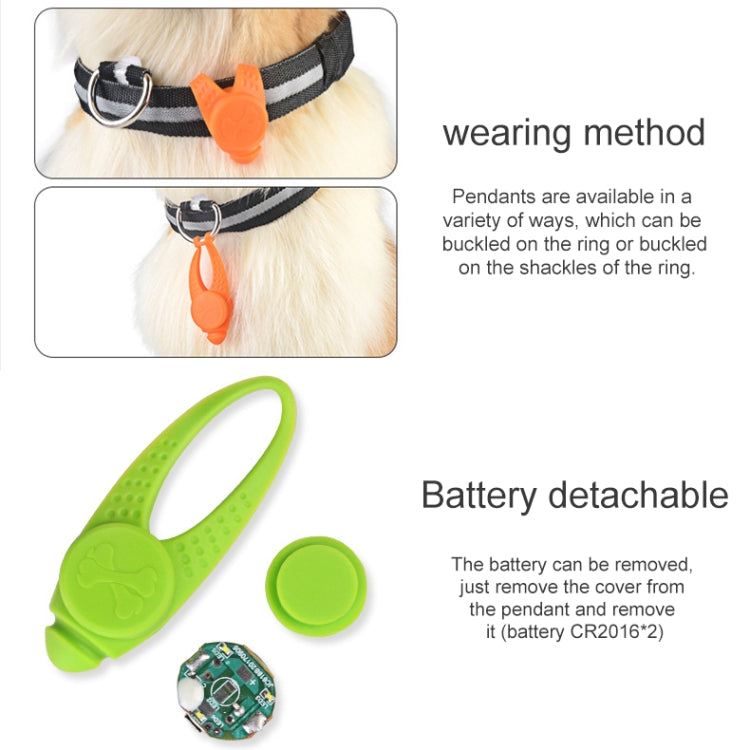 LED Night Light Pet Safety Collar จี้ซิลิโคน