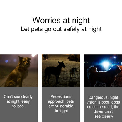 LED Night Light Pet Safety Collar จี้ซิลิโคน