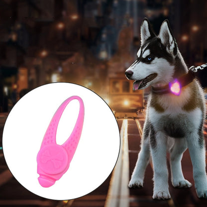LED Night Light Pet Safety Collar จี้ซิลิโคน