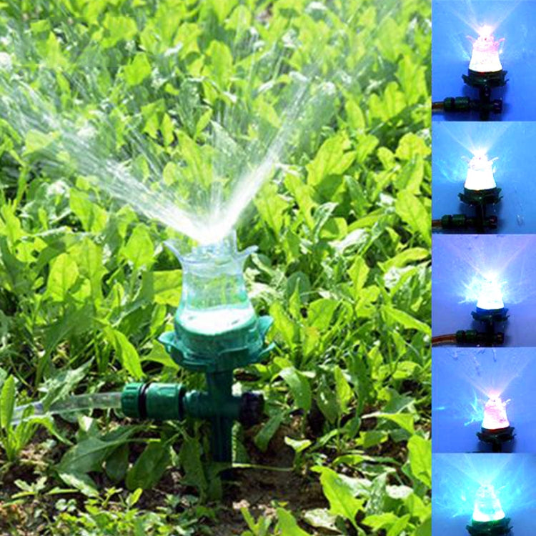 LED Luminous Lawn Sprinkler สปริงเกลอร์น้ำอัตโนมัติ สวน หัวฉีดชลประทานกลางแจ้งสำหรับ Courtyard, LED Lawn Sprinkler