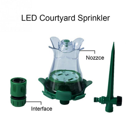 LED Luminous Lawn Sprinkler สปริงเกลอร์น้ำอัตโนมัติ สวน หัวฉีดชลประทานกลางแจ้งสำหรับ Courtyard, LED Lawn Sprinkler